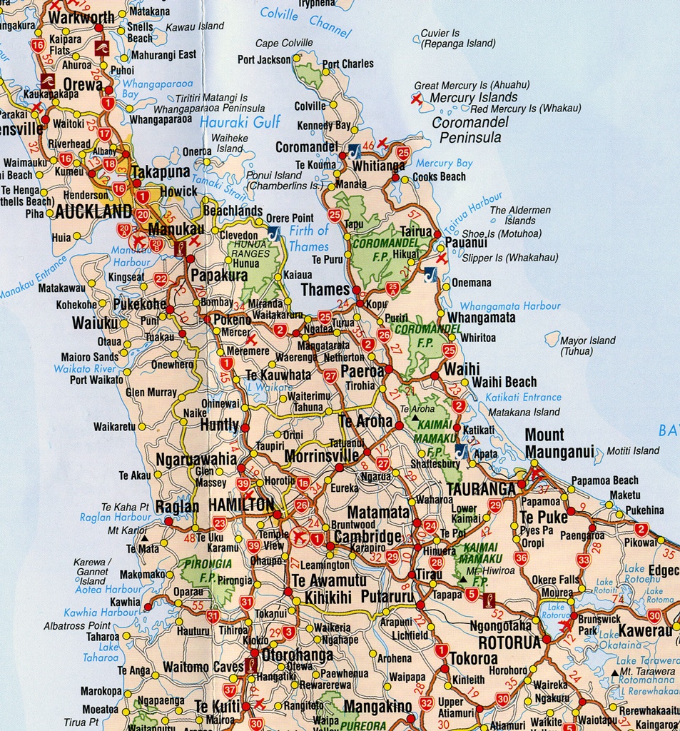 Road Map - Northern North Island